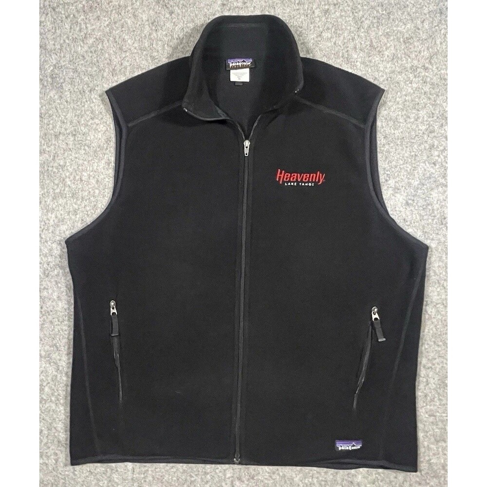 Patagonia Synchilla Fleece Vest Black Full Zip Heavenly Lake Tahoe XL Outdoors